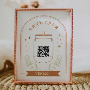 Tip Jar Scan-teken Cash Small Business Betaling Poster
