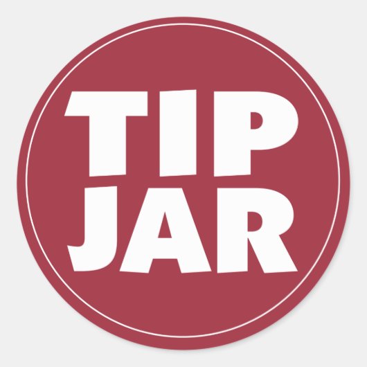 Tip Jar sticker (Voorkant)