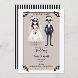 Tip Teen Sugar Skull Bruid & Bruidegom Wedding Kaart