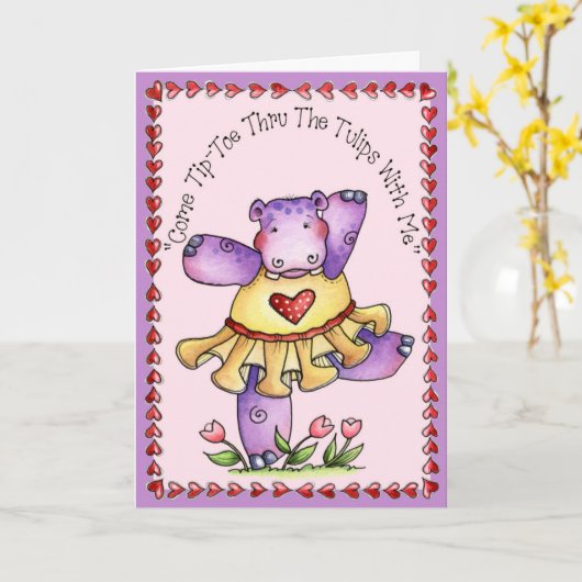 Tip Toe - Carte de voeux (Fleur jaune)