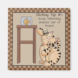 Tip voor vetkattediet #1 - Fridge Magnet Magneet
