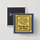 Tip waardering vierkante button 5,1 cm (Voorkant /achterkant)