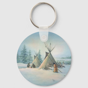 TIPI CAMP SQUAW door SHARON SHARPE Sleutelhanger