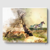 Tipi en Boho Horse Teepee Wedding Gastenboek (Achterkant)