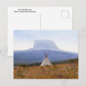 Tipi, hoofdberg, Glacier National Park Briefkaart (Voorkant / Achterkant)
