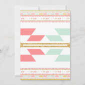 Tipi Indiaanse Pow Wow Verjaardag Kaart (Achterkant)