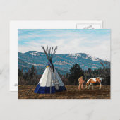 Tipi - Winterkamp Briefkaart (Voorkant / Achterkant)