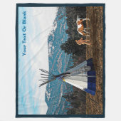 Tipi - Winterkamp Fleece Deken (Voorkant)