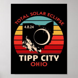  Tipp Stad Ohio Totale Zonsverduistering 2024 Poster