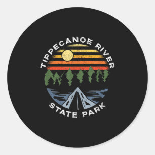 Tippecanoe River State Park Indiana Bos Kamperen Ronde Sticker