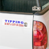 TIPPEN IS GEEN STAD IN CHINA BUMPERSTICKER (Op Truck)