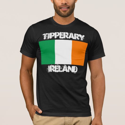 Tipperary, Ierland met Ierse vlag T-shirt (Voorkant)