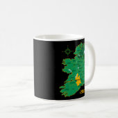 Tipperary Ireland County Kaart Eire Irish Travel Koffiemok (Voorkant rechts)