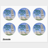 Tipping geaccepteerd hier Sticker (Vel)