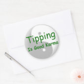Tipping is een goede karma tip pot sticker (Envelop)