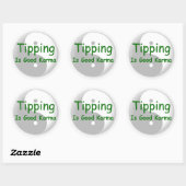 Tipping is een goede karma tip pot sticker (Vel)