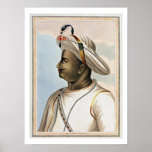 Tippoo Sultan (1749-99) bord uit 'Picturesque Sc Poster (Voorkant)