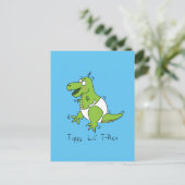 Tippy Lil T-Rex Baby Dinosaur drôle Carte postale (Debout devant)
