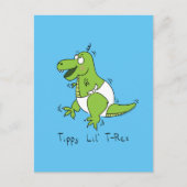 Tippy Lil T-Rex Baby Dinosaur drôle Carte postale (Devant)