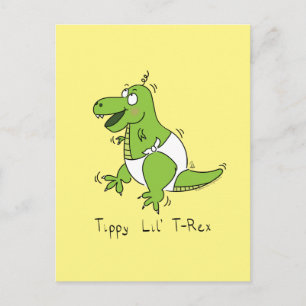 Tippy Lil T-Rex Baby Dinosaur drôle Carte postale