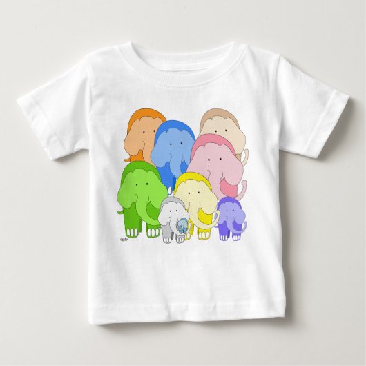 Tippy Toes Elephant Herd T-shirt (Voorkant)