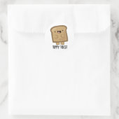 Tippy Toest Funny Tippy Toast Pun Ronde Sticker (Tas)