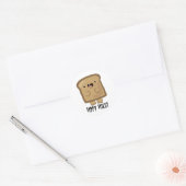 Tippy Toest Funny Tippy Toast Pun Ronde Sticker (Envelop)