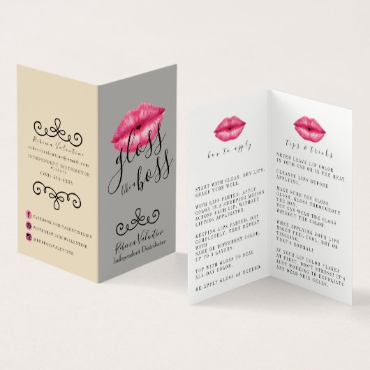 Tips en tricks Lipsense Distributor Visitekaartje (Binnen en buitenkant)