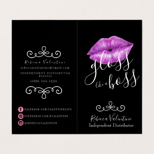 Tips en tricks Lipsense Distributor Visitekaartje (Buitenkant ongevouwen)