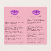 Tips en tricks Lipsense Distributor Visitekaartje (Binnenkant ongevouwen)