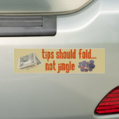 Tips moeten vouwen bumpersticker (Op auto)