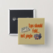 Tips moeten vouwen vierkante button 5,1 cm (Voorkant /achterkant)