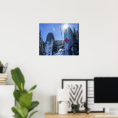 Tips omhoog // Skilift Riding Blue Mountain Poster (Thuiskantoor)
