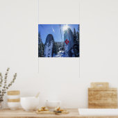 Tips omhoog // Skilift Riding Blue Mountain Poster (Keuken)