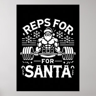 Tips voor de Kerstman - Funny Christmas Fitness Poster