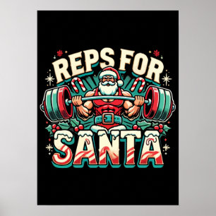 Tips voor de Kerstman - Funny Christmas Fitness Poster