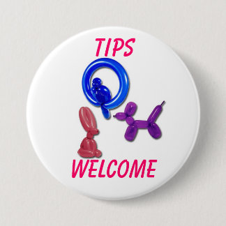 TIPS WELCOME RONDE BUTTON 7,6 CM