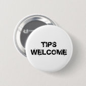 Tips - Welkom Ronde Button 5,7 Cm (Voorkant /achterkant)