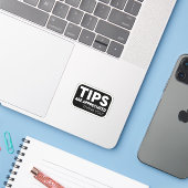 Tips worden gewaardeerd Dank u Sticker (Laptop met iPhone)