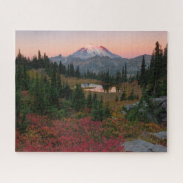 Tipsoo Lake en Mount Rainier Autumn Sunrise Legpuzzel
