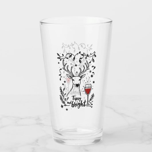 Tipsy and Bright Deer  Glas (Achterkant)