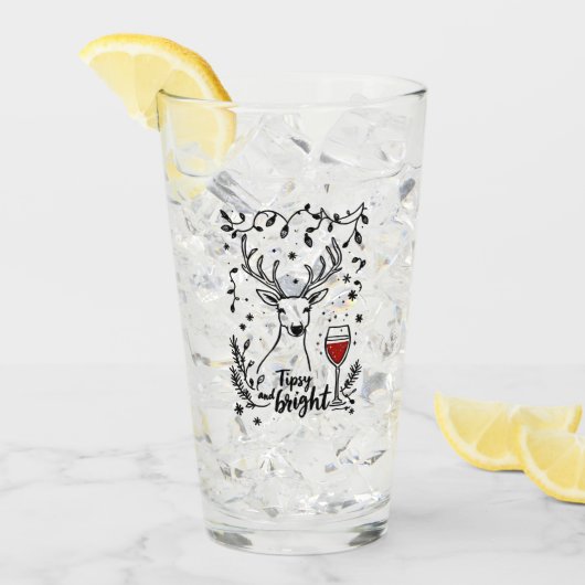 Tipsy and Bright Deer  Glas (Voorkant ijs)
