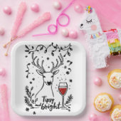 Tipsy and Bright Deer Papieren Bordje (Feest)