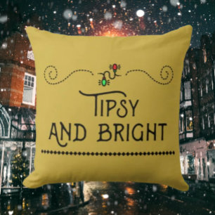 Tipsy and Bright Festive Kerst Kussen