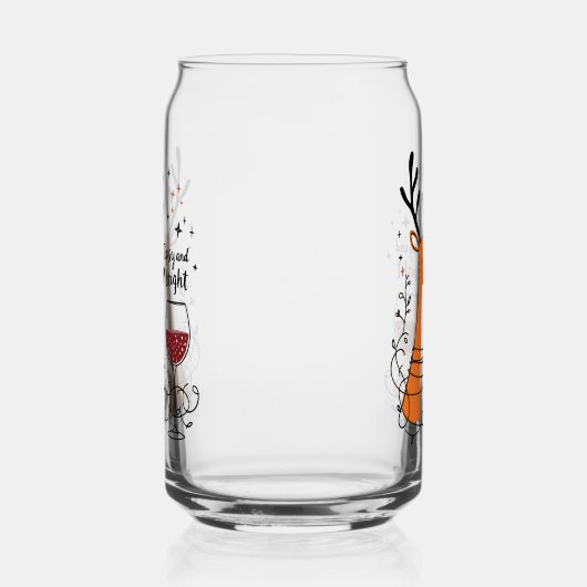 Tipsy and Bright Reindeer Blikvorm Glas (Rechts)