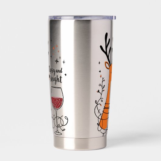 Tipsy and Bright Reindeer  Geïsoleerde Drinkbeker (Links)