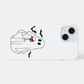 Tipsy Ghost with Bats – Halloween Wine Lover Case iPhone 15 Hoesje (Achterkant horizontaal)