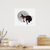Tipsy heks op vliegend Poster (Keuken)