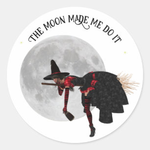 Tipsy heks op vliegende Stickers