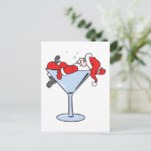 Tipsy Santa Briefkaart (Staand voorkant)